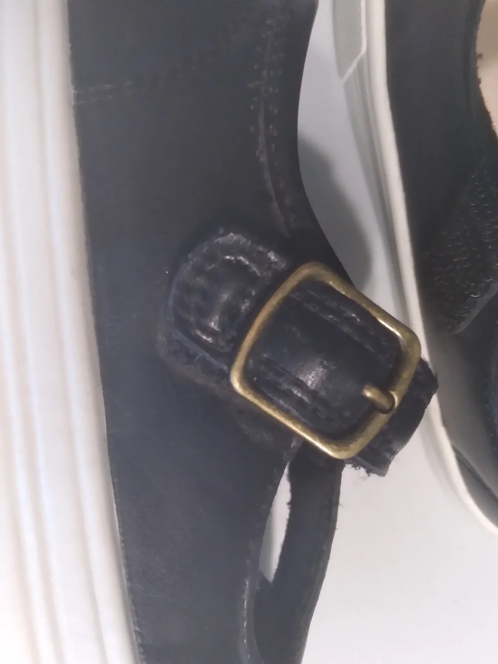 OshKosh B'gosh Gracie Black Mary Jane Sneakers with White Soles Toddler 8M